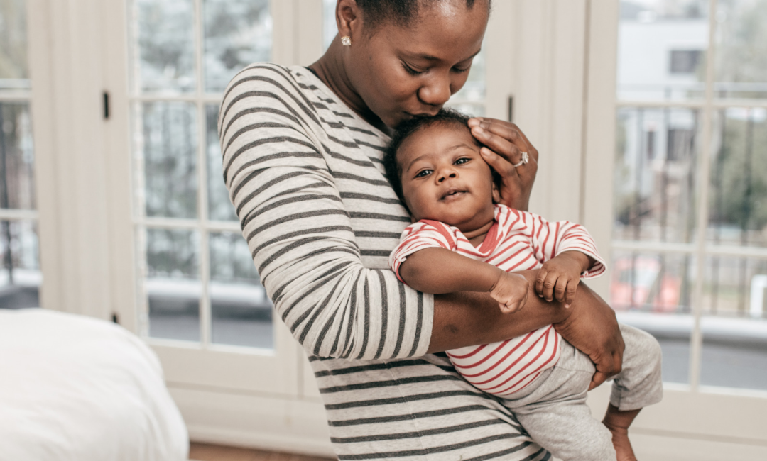 Black mom and baby